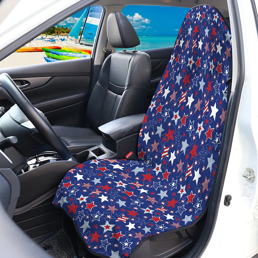 4th of July American Star Pattern Print Waterproof Car Seat Cover