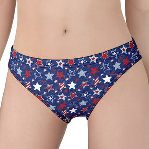 4th of July American Star Pattern Print Women's Panties