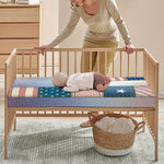 4th of July USA Denim Patchwork Print Baby Crib Sheet