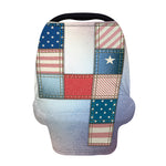 4th of July USA Denim Patchwork Print Baby Seat Cover
