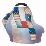 4th of July USA Denim Patchwork Print Baby Seat Cover