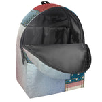 4th of July USA Denim Patchwork Print Backpack