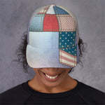 4th of July USA Denim Patchwork Print Baseball Cap