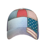 4th of July USA Denim Patchwork Print Baseball Cap