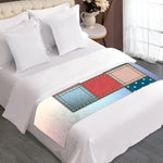 4th of July USA Denim Patchwork Print Bed Runner