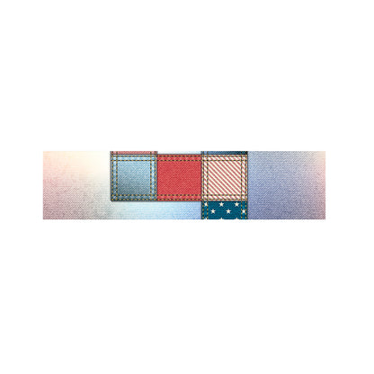 4th of July USA Denim Patchwork Print Bed Runner
