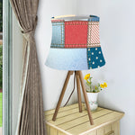 4th of July USA Denim Patchwork Print Bell Lamp Shade