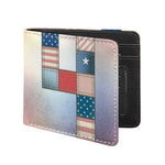 4th of July USA Denim Patchwork Print Bifold Wallet