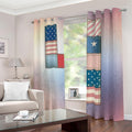 4th of July USA Denim Patchwork Print Dimout Grommet Curtains