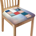 4th of July USA Denim Patchwork Print Chair Cushion Cover