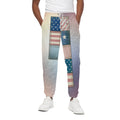 4th of July USA Denim Patchwork Print Cotton Sweatpants