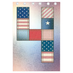 4th of July USA Denim Patchwork Print Curtain