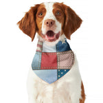 4th of July USA Denim Patchwork Print Dog Bandana
