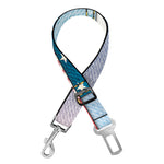 4th of July USA Denim Patchwork Print Dog Seat Belt