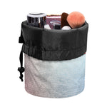 4th of July USA Denim Patchwork Print Drawstring Makeup Bag