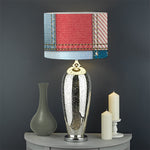 4th of July USA Denim Patchwork Print Drum Lamp Shade