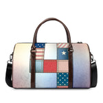 4th of July USA Denim Patchwork Print Duffle Bag