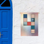 4th of July USA Denim Patchwork Print Garden Flag