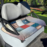 4th of July USA Denim Patchwork Print Golf Cart Seat Cover