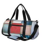 4th of July USA Denim Patchwork Print Gym Bag