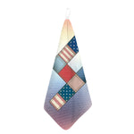4th of July USA Denim Patchwork Print Hand Towel