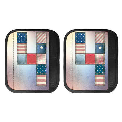 4th of July USA Denim Patchwork Print Handle Covers