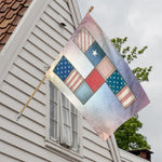4th of July USA Denim Patchwork Print House Flag