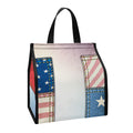 4th of July USA Denim Patchwork Print Insulated Lunch Tote