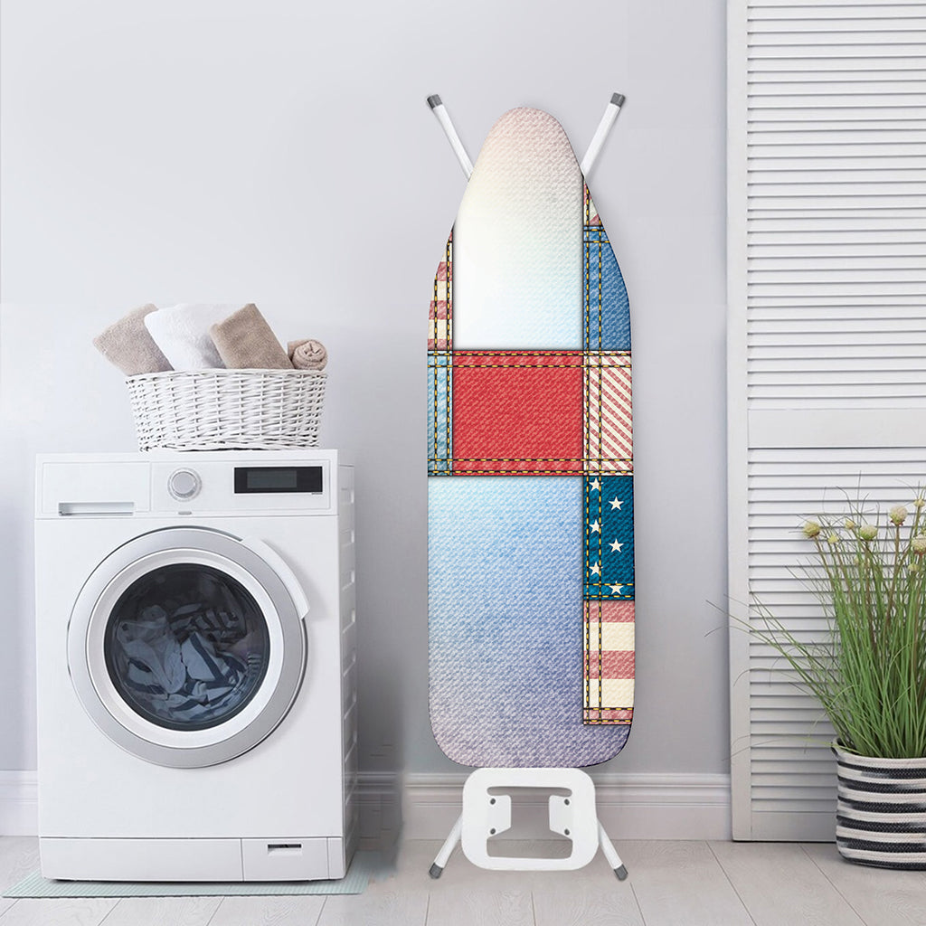 4th of July USA Denim Patchwork Print Ironing Board Cover