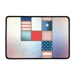 4th of July USA Denim Patchwork Print Kitchen Mat