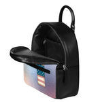 4th of July USA Denim Patchwork Print Leather Backpack