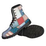 4th of July USA Denim Patchwork Print Backpack