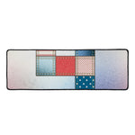 4th of July USA Denim Patchwork Print Long Kitchen Mat