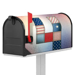 4th of July USA Denim Patchwork Print Mailbox Cover