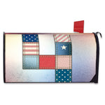4th of July USA Denim Patchwork Print Mailbox Cover