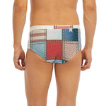 4th of July USA Denim Patchwork Print Men's Briefs