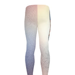 4th of July USA Denim Patchwork Print Men's leggings