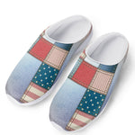 4th of July USA Denim Patchwork Print Mesh Casual Shoes