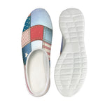 4th of July USA Denim Patchwork Print Mesh Casual Shoes