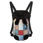 4th of July USA Denim Patchwork Print Pet Carrier Backpack