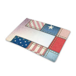 4th of July USA Denim Patchwork Print Pet Cooling Mat Cover
