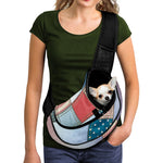 4th of July USA Denim Patchwork Print Pet Sling Carrier