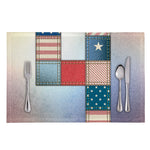 4th of July USA Denim Patchwork Print Placemat