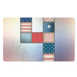 4th of July USA Denim Patchwork Print Polyester Doormat
