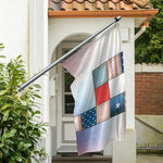 4th of July USA Denim Patchwork Print Polyester Flag