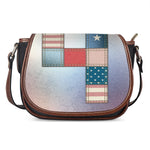 4th of July USA Denim Patchwork Print Saddle Bag