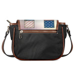 4th of July USA Denim Patchwork Print Saddle Bag
