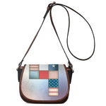 4th of July USA Denim Patchwork Print Saddle Bag