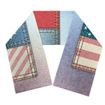 4th of July USA Denim Patchwork Print Scarf