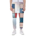4th of July USA Denim Patchwork Print Joggers